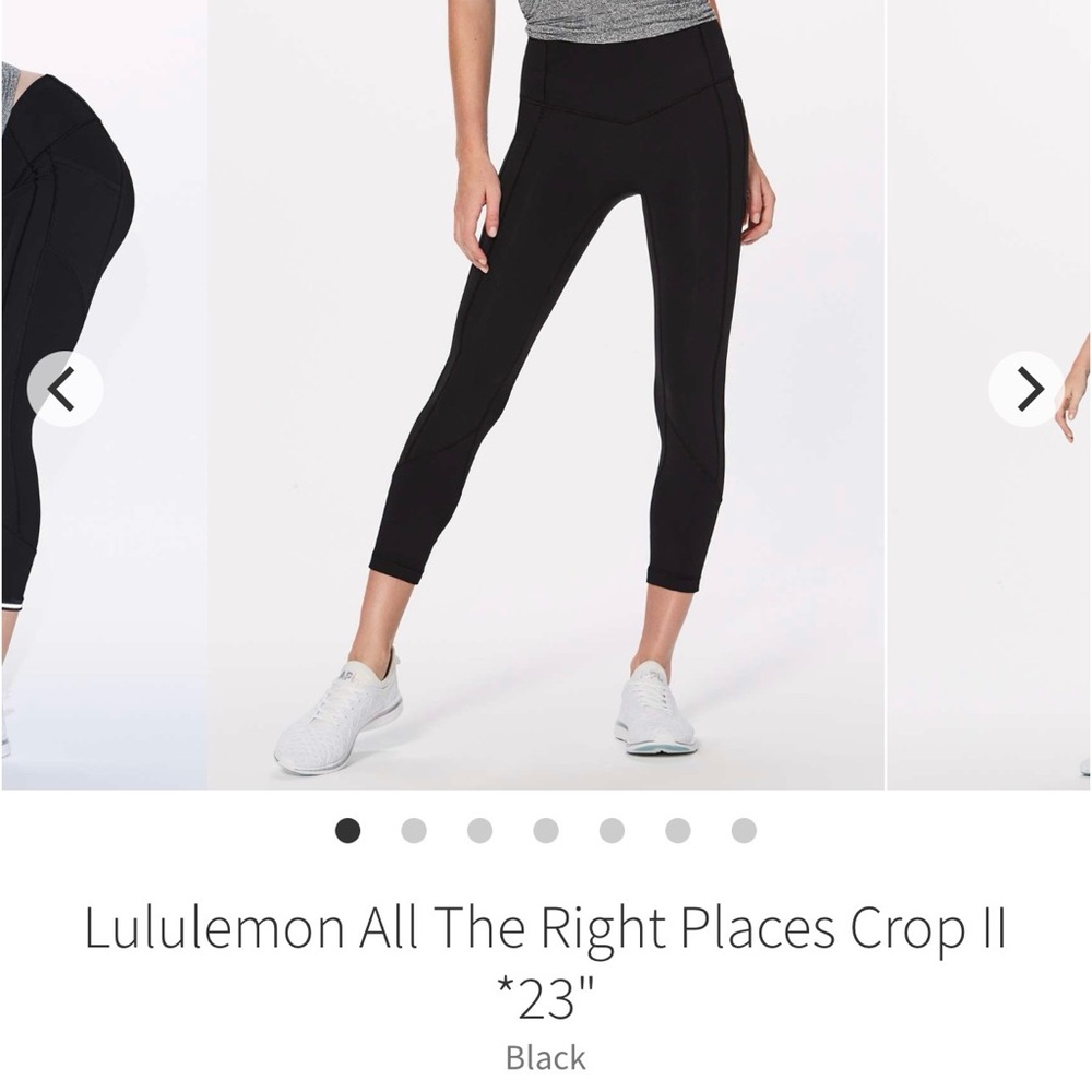 Lululemon All the Right Places Crop II ~ 6 ~ Black ~ 23” - Picture 9 of 11